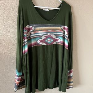 2XL Chic Soul green top. Great condition